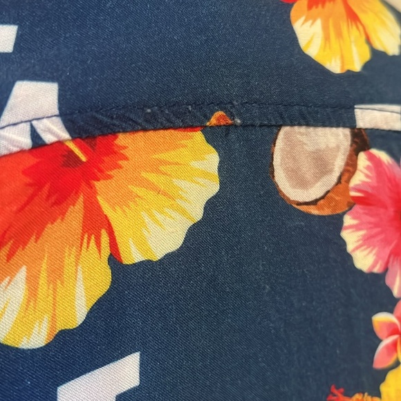 Dodgers Hawaiian shirt blue fruits floral size 3XL - Picture 4 of 8